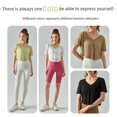 thumbnail image 3 of Blusa de verano para yoga, fina, transpirable, deportiva, de manga corta, ajustada, para fitness, camiseta de yoga, 3 of 5