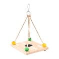thumbnail image 3 of Wooden Parrots Feeding Cup Hanging Birds Food Container Parrot Standing Swing, 3 of 8