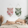 thumbnail image 4 of Macrame Wall Hanging Leaves Boho Wall Decor, Handmade Yarn Woven Wall Art Leaf Tapestry for Bedroom, Living Room, Hotel, 4 of 5