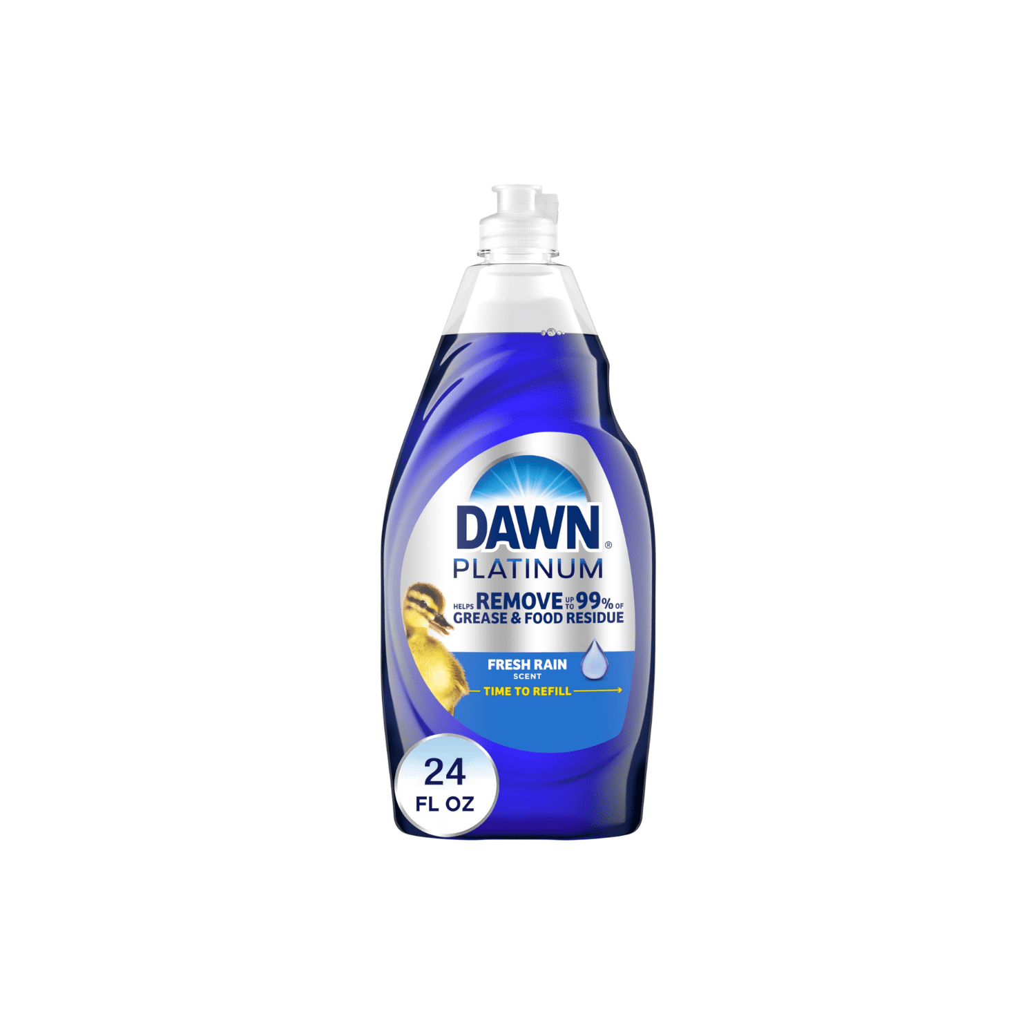 Dawn Platinum Dish Liquid Refreshing Rain 14.5 oz – 99% Grease Removal, EZ‑Squeeze