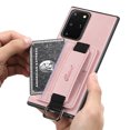 thumbnail image 6 of for Samsung Galaxy Note 20 Ultra Wallet Case, Classic Finger Ring with Card Holder Lychee Texture PU Leather Back Cover with Wristband Kickstand Shockproof Drop Protective for Note 20 Ultra, Pink, 6 of 6