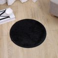 thumbnail image 5 of Zhuashum Carpet For Bedroom Living Room Rugs Solid Color Home Decoration Artificial Rugs Outside Entry Decor 40*40 Cm Black, 5 of 9