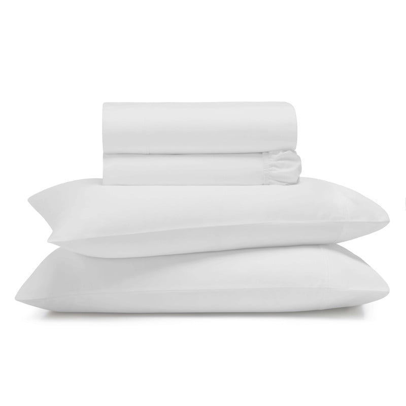 Superior Apus 100% Cotton 15" Deep Pocket Sheet Set, King, White
