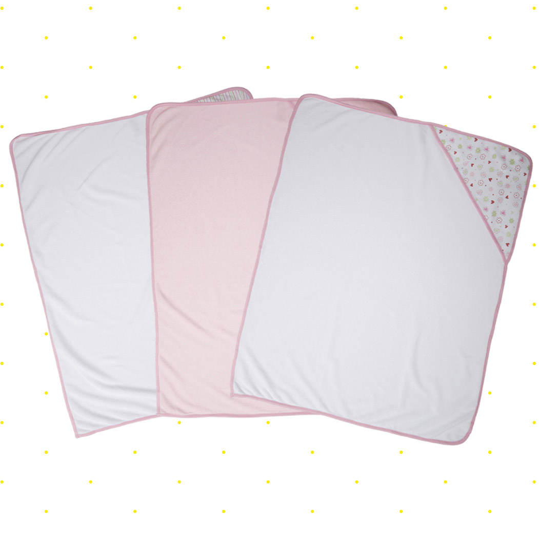 Spasilk Baby Hooded Towel Set, Pink Butterfly, 3-Pack photo 3