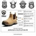 thumbnail image 6 of OUXX Steel Toe Chelsea Work Boots for Men – Slip-On Safety Boot, Waterproof Leather, Slip-Resistant Sole, Kevlar Puncture-Proof Midsole, ASTM F2413-18 EH Rated, 6 of 6