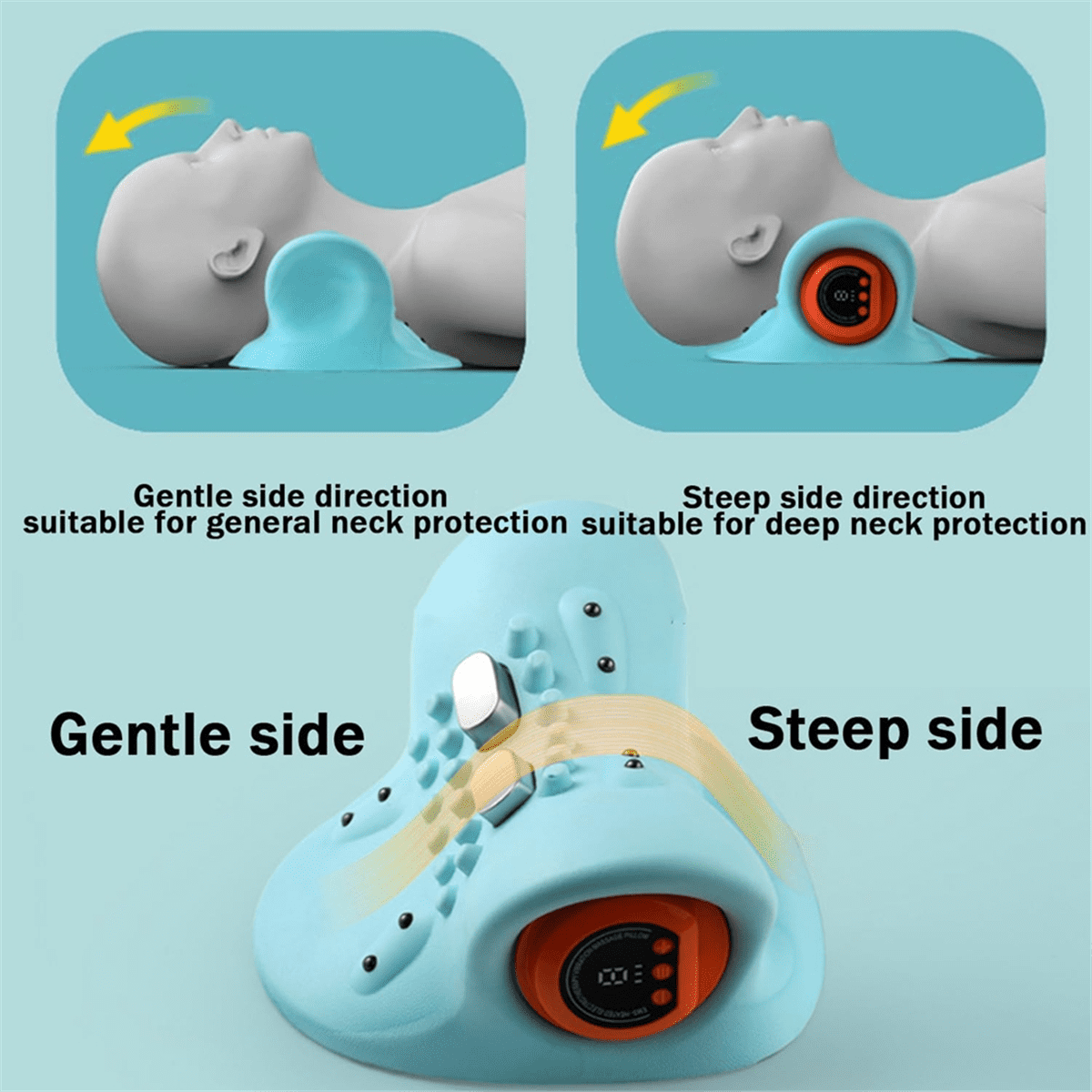 New Therapist Neck Massager, Electric 4D with Heat, Ergonomic Angle for Deep Tissue Pain Relief