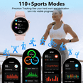 thumbnail image 6 of Smart Watch for Women, 1.46" Round AMOLED Screen, Bluetooth Calls/Answer, 3ATM Waterproof Smartwatch, Fitness Tracker, Smart Watch Fits for Android and iPhone, 110+ Sport Modes, Ideal Gifts, 6 of 10