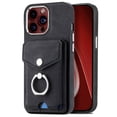 thumbnail image 5 of Compatible with iPhone 16 Wallet Case with Credit Card Holder, 360° Rotation Ring Holder Stand, Back Flip Premium Leather Shockproof Cover for iPhone 16,Black, 5 of 14