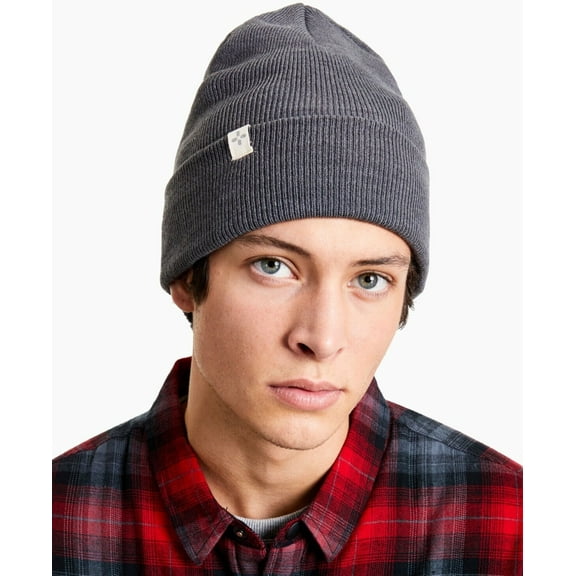 Sun   Stone Men's Tall Solid Beanie in Grey-O/S