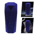 thumbnail image 2 of Cubo de basura para coche, portavasos, contenedor de almacenamiento con diamantes de imitación, cubo de basura para coche, 2 of 7