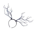 thumbnail image 1 of Black Plastic Resin Hair Ring with Branches One Size Fits Most for Party Decoration and Photo Props, 1 of 4