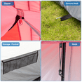 thumbnail image 5 of Hassch 14 Person Camping Tent, 2 Room Family Tent with Carry Bag for Hiking, Picnic, Red & White, 5 of 11