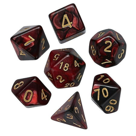 7pcs Game Dungeons & Dragons Polyhedral D4-d20 Multi Sided Acrylic Dice ...