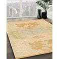 thumbnail image 3 of Ahgly Company Machine Washable Indoor Rectangle Abstract Brown Gold Area Rugs, 4' x 6', 3 of 7
