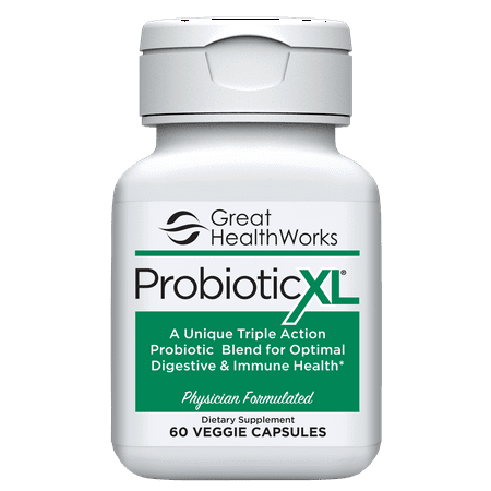ProbioticXL by Great HealthWorks formulated for Optimal Digestive & Immune System Health, 60 Veggie