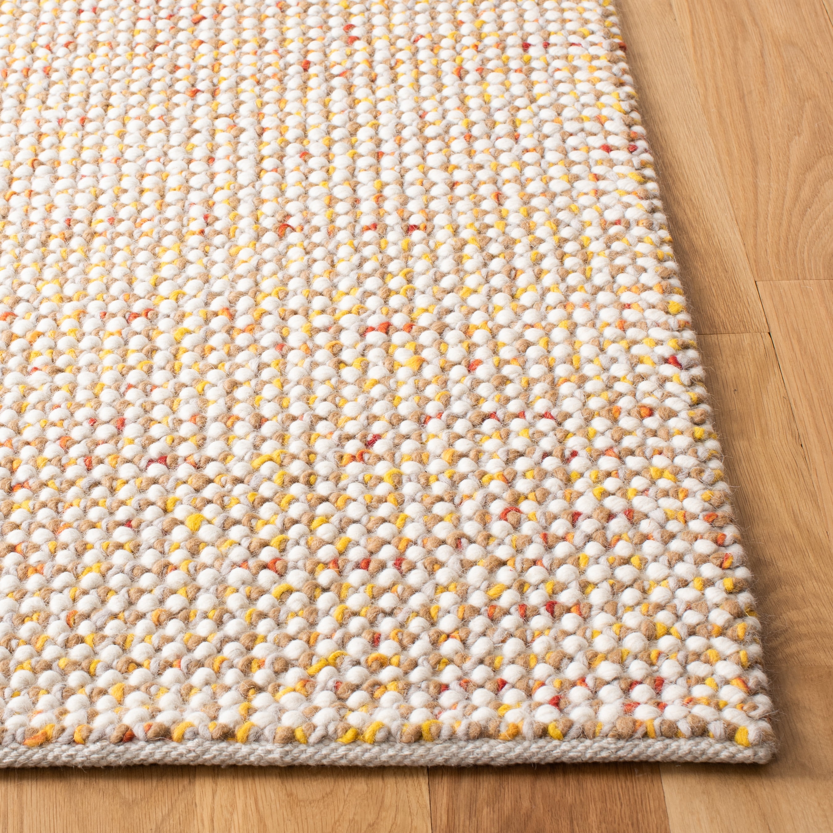 SAFAVIEH Vermont Windsor Solid Area Rug, Ivory/Gold, 3' x 5'