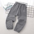 thumbnail image 6 of DJDLJWCJ Boys Athletic Sweatpants Quick Dry Mesh Loose Fit Sports Joggers Pants Elastic Waist Side Pocket Baggy Panst Gray Size 4T, 6 of 8