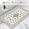 thumbnail image 4 of CCTFS Area Rugs for Living Room Bedroom Dining Room, Machine Washable Large Print Boho Vintage Tribal Aesthetic Carpet, Stain Resistant Floor Cover, Non Slip Low Pile Kitchen Rugs (Beige 2x3ft), 4 of 7