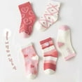 thumbnail image 5 of SHX Girls Toddler Kids Socks Cute and Fun Cotton Crew Socks 5 Pair 1-3 Years Old Children, 5 of 7