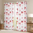 thumbnail image 2 of jejeloiu Kawaii Cute Bowtie Curtains Pack of 2 (42x84 Each),Red Bowknot Curtains Blackout For Bows Lovers, 2 of 6