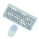 thumbnail image 3 of Combo de Mouse de Teclado Inalámbrico, Combo de Teclado de Compatibilidad Amplio Combo Colorido Diseño de Teclas Circulares de Retro 86 Teclas para Escritorio, 3 of 7