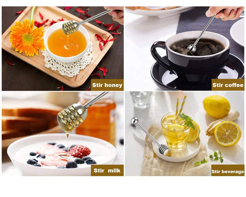 Details about   Metal Steel Honey Spoon Dipper Stirrer Mixing Stick Kitchen Cooking Accessories 