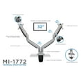 thumbnail image 3 of Mount-It! Dual Monitor Arm Mount | Desk Stand | Height Adjustable Arms | Fits Two 24-32 Inch Silver, 3 of 3