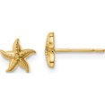 thumbnail image 1 of 14K Yellow Gold Madi K Starfish Post Earrings (6.36 X 6.36) Made In Vietnam se3017, 1 of 5