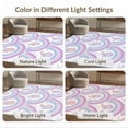 thumbnail image 7 of ODIKA Kawaii Galaxy Tie Dye Shaped Floormat Pink Mermaid Playful for Playroom, Bedroom, Reading Nook, Pet Friendly & Kids Safe Play, 7 of 7