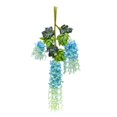 thumbnail image 4 of Guirnalda colgante de glicina artificial Macarena 12 flores de seda Azul, 4 of 8