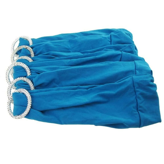 Spandex Chair Sash with Buckles, 13-Inch, 6-Piece, Turquoise