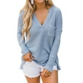 thumbnail image 1 of Chemise à Manches Longues avec Poche et Ourlet Fendu sur le Côté pour Femmes, 1 of 7