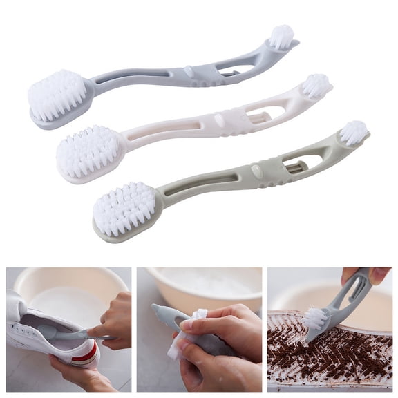Versatile 3-Pack Cleaning Brushes - Gentle Soft Bristle Brushes for Shoes, Cages & Household Use | Long Handle Design for Sink, Tile & Hard-to-Reach Areas