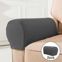 2 Sets of Sofa Armrest Covers, Armrest Pads for Sofa Arm Couch . Adjustable Grey