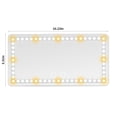 thumbnail image 2 of EGNMCR Room Decor,, Car Visor Vanity Mirror, Rechargeable Vanity Mirror With 3 Modes And 60 LEDs - Dimmable Clip-on Rear View Sun Visor Vanity Mirror With Brush Screen Makeup Mirror, 2 of 8
