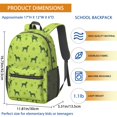 thumbnail image 3 of Dog and Dot Green Pattern 17" Waterproof Oxford School Backpacks for Teens, S-Shape Padded Straps, for School, Travel, Hiking, Camping, 3 of 5