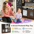thumbnail image 4 of Costway Kid’s Pretend Play Kitchen Toddler Kitchen Playset with Blackboard Brown, 4 of 11