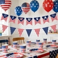 thumbnail image 4 of CaiYueKe Patriotic Burlap Banner 4th of July USA Flag Pennant Bunting Garland Red Blue Star Stripes Triangle Banner for Independence Day Home Party Mantle Fireplace Wall Decor, 4 of 6