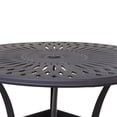 thumbnail image 3 of Benjara Belmount 42 Inch Aluminum Bar Table, Lattice Cut Out Pattern, Dark Bronze, 3 of 5