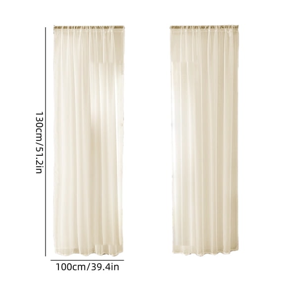 Qholemyo Solid Color Short Curtains Lightweight Sheer Curtains Sheer Curtains For Living Room And Bedroom Home Decor