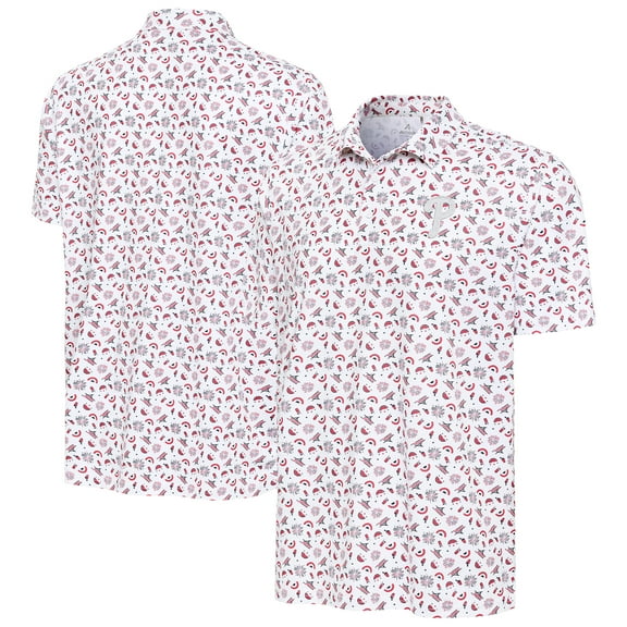 Men's Antigua White Philadelphia Phillies Independence Day Polo