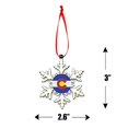 thumbnail image 4 of Colorado Flag Snowflake Metal Christmas Ornament, 4 of 4