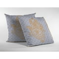 thumbnail image 3 of Hamsa Indoor/Outdoor Broadcloth Fabric Pillow in Gold on Gray 20x20, 3 of 5