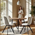 thumbnail image 3 of Homy Casa Swivel Dining Chairs Set of 4, Upholstered Kitchen Chairs for Living Room Office, Beige, 3 of 8