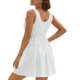 thumbnail image 4 of Ovbmpzd Holiday Dresses for Women 2026 Sleeveless White Mini Dress V Neck Dresses 1930s Dresses for Women XL, 4 of 9
