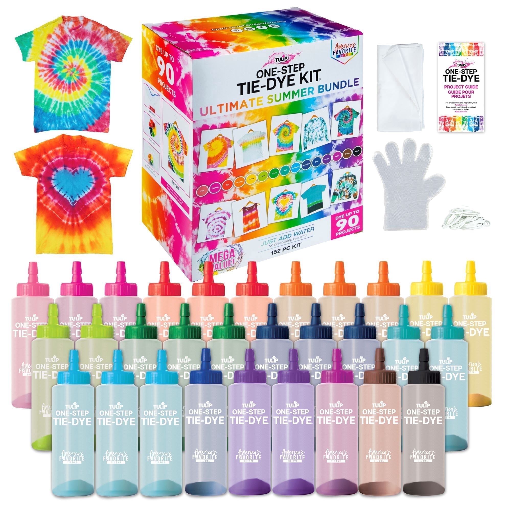 Tulip One-Step Tie-Dye Kit, 20 Color Spectrum for DIY Arts