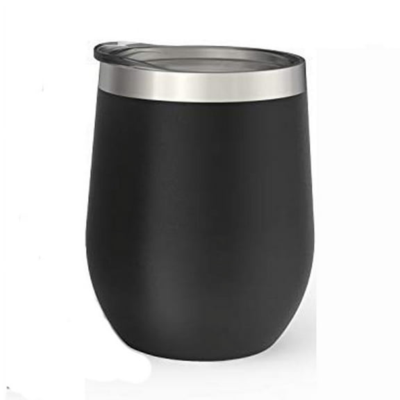 12 oz Stainless Steel Tumbler with Lid & Gift Box | Wine Tumbler Double Wall Vacuum Insulated Travel Tumbler Cup for Coffee, Ice Cream, Powder Coated Tumbler