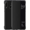 thumbnail image 1 of Huawei P30 Lite Étui, Smart View Étui en Cuir à Rabat, [Mode Économie d'Énergie][Protection Complète](p30lite, bla E_Cadeau Spécial), 1 of 4