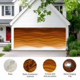 thumbnail image 2 of Orange Ombre Stripes Garage Door Cover Banner 7 x 16 FT, Farmhouse Retro Abstract Waves Art Garage Door Curtains Backdrop with Grommets for Indoor Outdoor Wall Party Porch Yard Decorations Background, 2 of 9