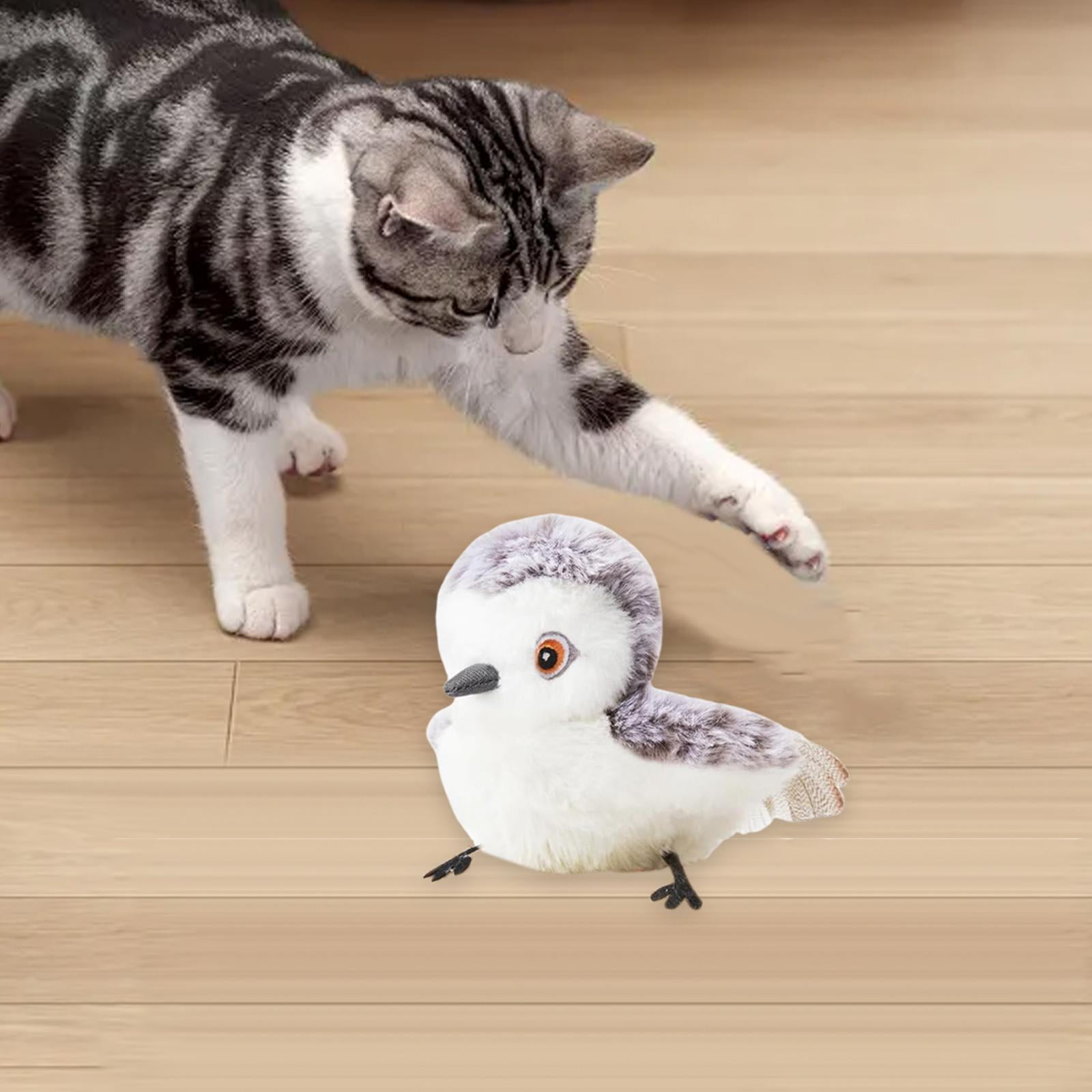 Serenable Flapping Bird Cat Toy Motion Activated Lifelike Electric Three Mode for Indoor Cats Cat Exercise Toy USB Rechargeable Style A